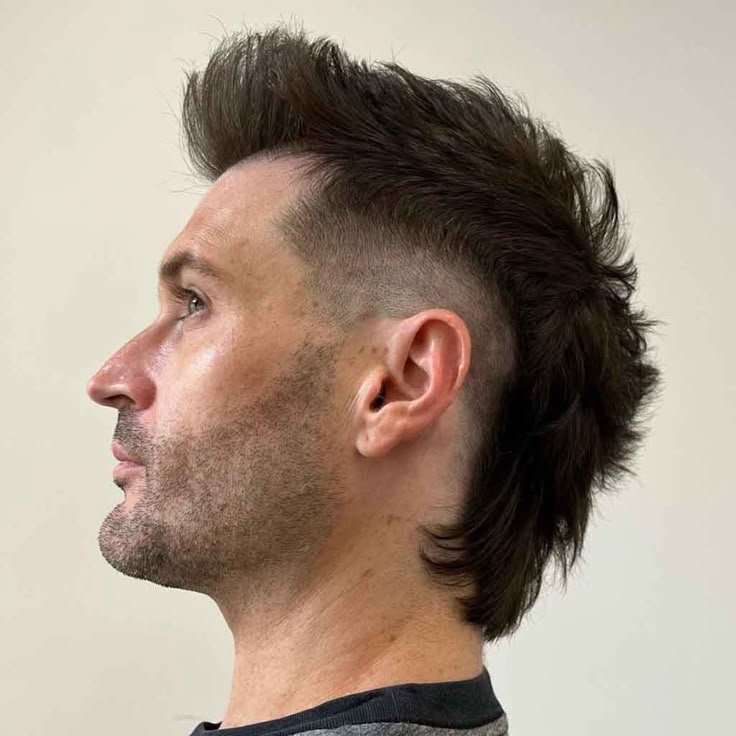 Bald Fade Mullet haircut for man