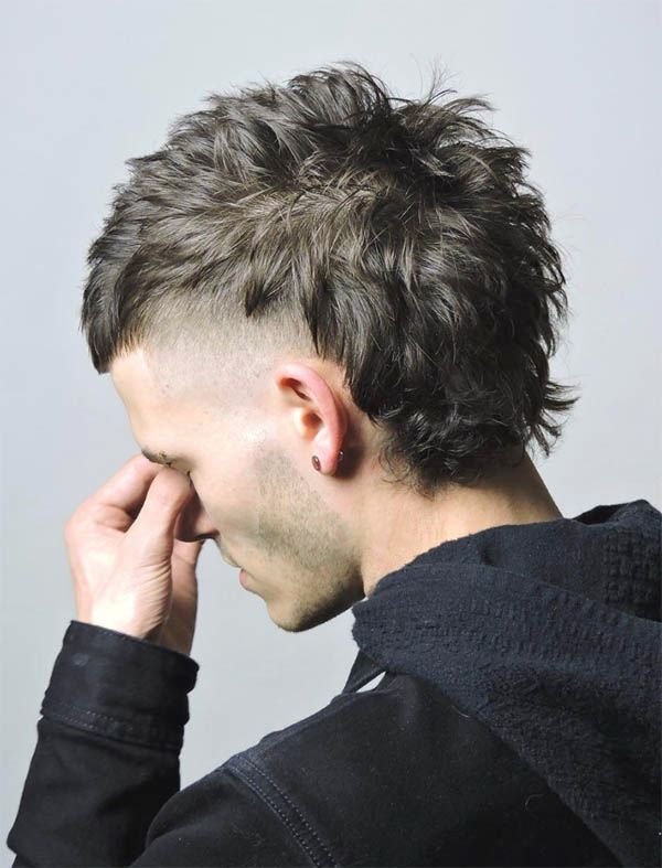 Bald Fade Mullet haircut for man