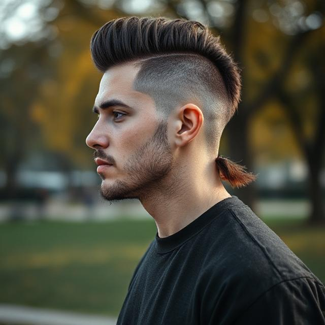 Skin Fade Mullet for man