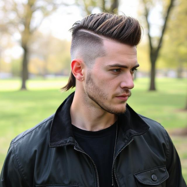 Low Fade Mullet Haircut