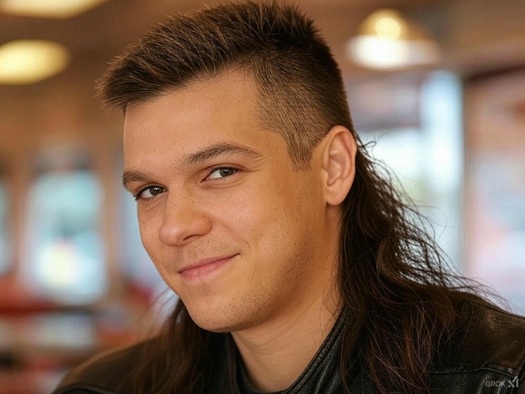 Permed Mullet Haircut