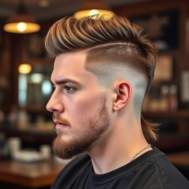 Low Fade Mullet Haircut