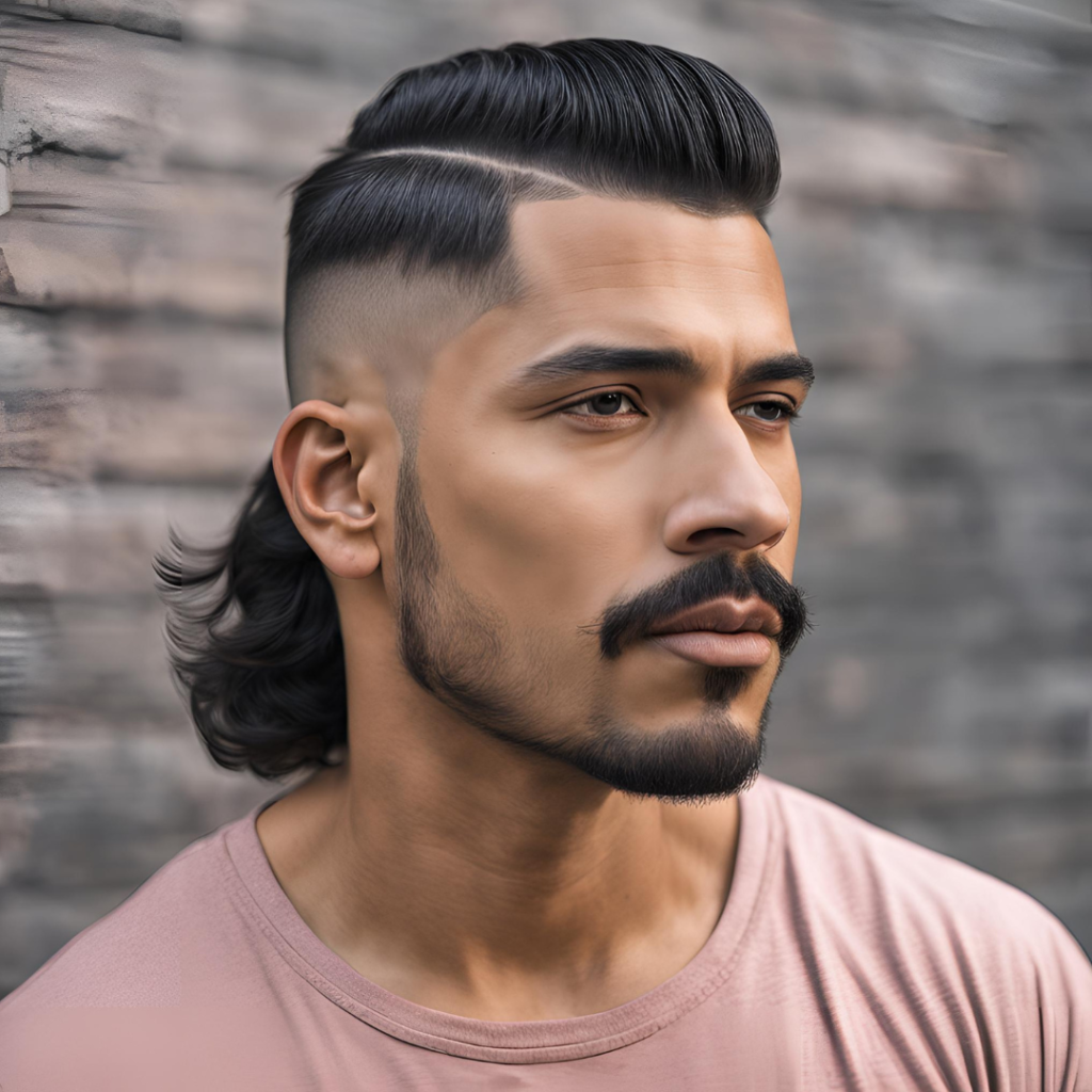 Mullet Fade Straight Haircut