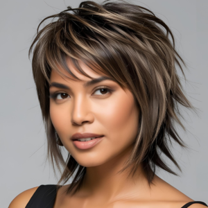 Women’s Mullet Haircut with a Shaggy Finish