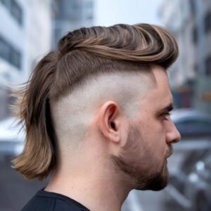 Side Fade Mullet Haircut