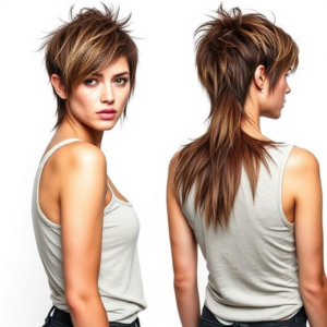 Edgy Women Mullet Haircut