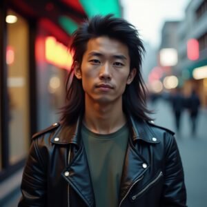 Long Asian Mullet