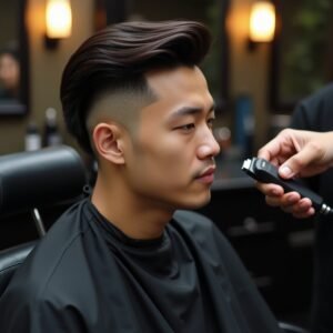 Burst Fade Mullet Asian