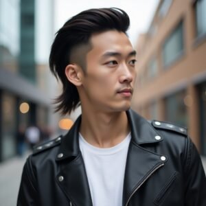 Straight Hair Mullet Asian