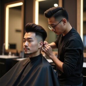 Asian Mullet Haircuts for man