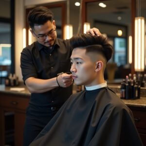 Asian Mullet Haircuts for man