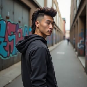 Undercut Mullet Asian