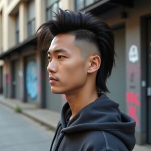 Undercut Mullet Asian