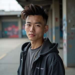 Undercut Mullet Asian