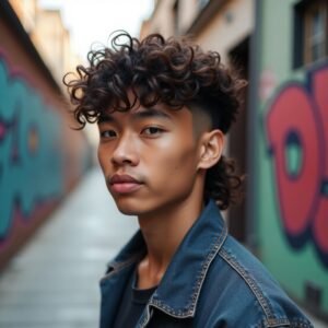 Curly Mullet Asian