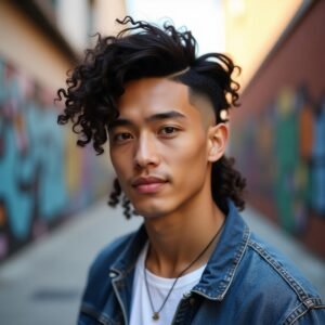 Curly Mullet Asian