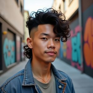 Curly Mullet Asian