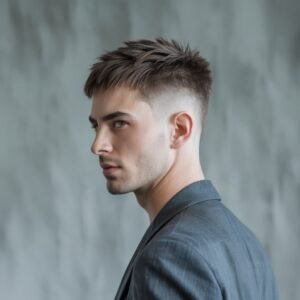 Short Burst Fade Mullet