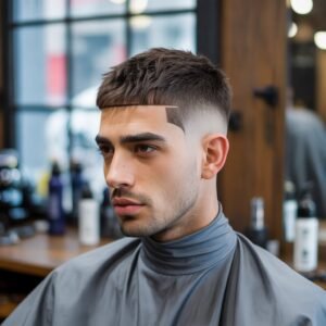 Taper Burst Fade Mullet